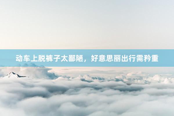 动车上脱裤子太鄙陋，好意思丽出行需矜重